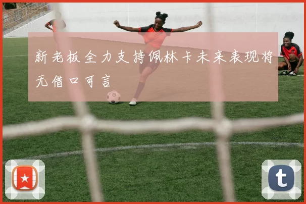 新老板全力支持佩林卡未来表现将无借口可言
